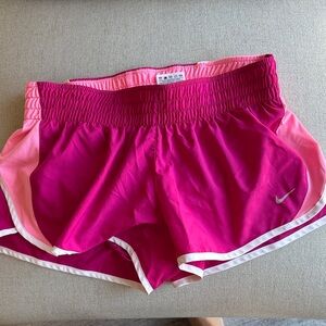 Nike Women's Fuchsia and Light Pink Athletic Shorts